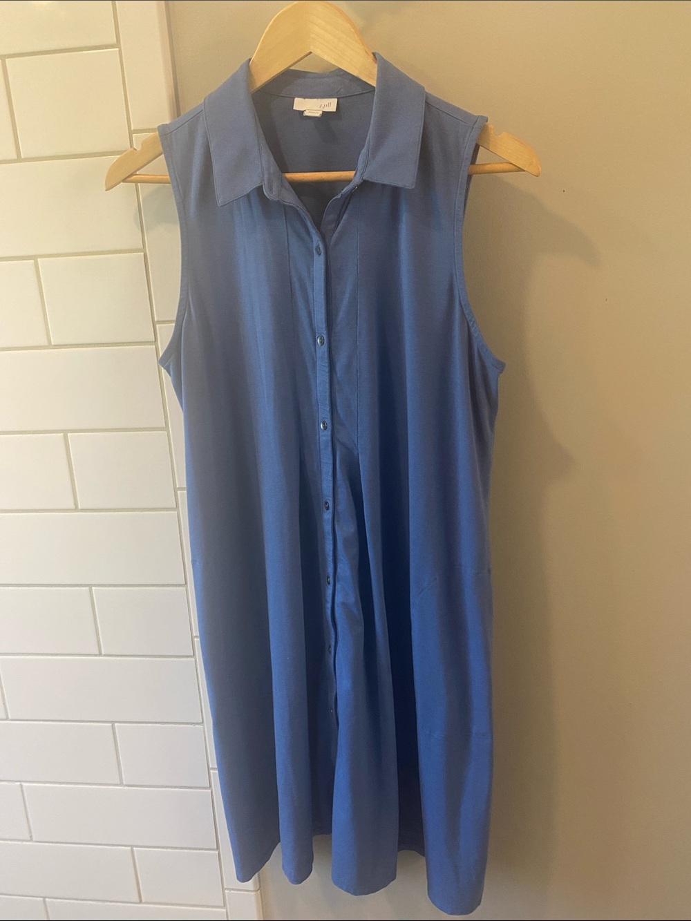 J. Jill Sleeveless Shirt Dress in Royal Blue